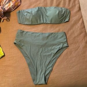 Aerie high rise strapless bikini